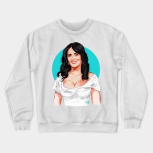 Salma Hayek - An illustration by Paul Cemmick Crewneck Sweatshirt